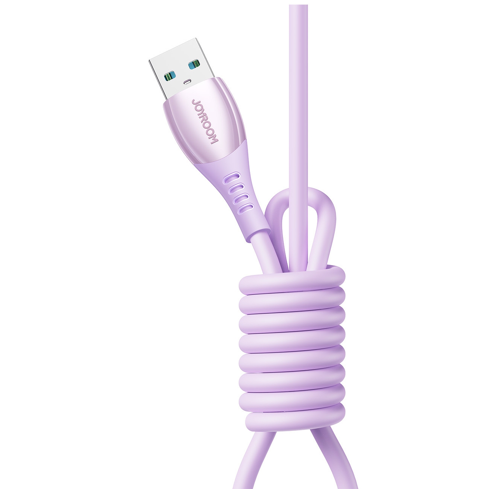 Kabel przewód USB-A – USB-C Vibrant Series 3A 1.2m – fioletowy Kabel przewód USB-A – USB-C Vibrant Series 3A 1.2m – fioletowy