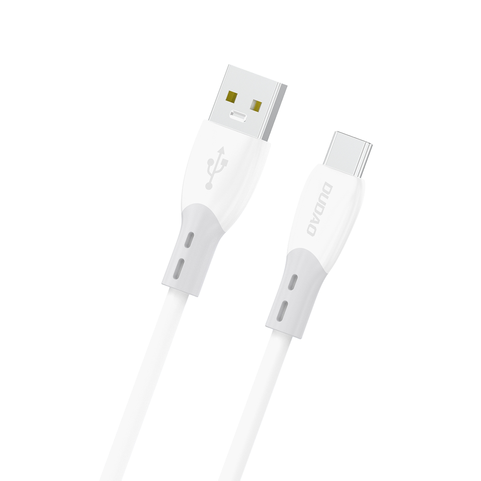Kabel przewód z silikonowym oplotem USB-A – USB-C L25ST 5A 1m – biały