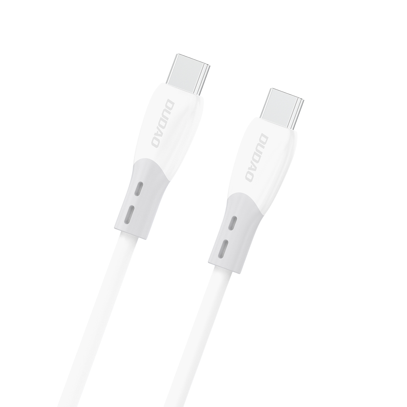 Kabel przewód z silikonowym oplotem USB-C L25SC 60W 2m – biały Kabel przewód z silikonowym oplotem USB-C L25SC 60W 2m – biały