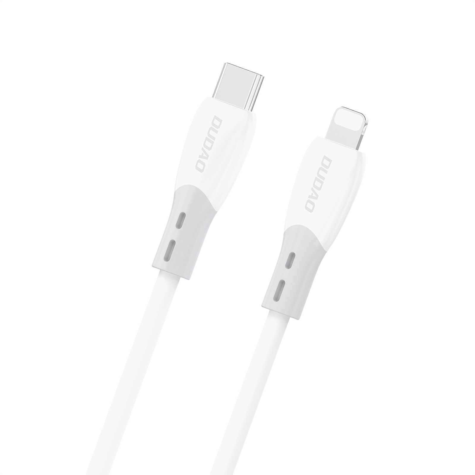 Kabel przewód z silikonowym oplotem USB-C – iPhone Lightning L25SX 30W 2m – biały