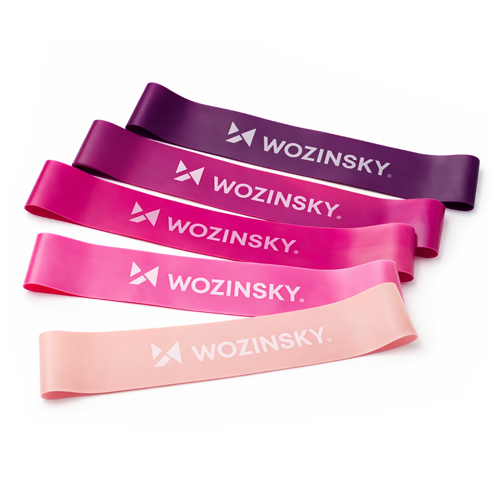 Gumy taśmy treningowe oporowe do ćwiczeń z TPE – 5 szt.