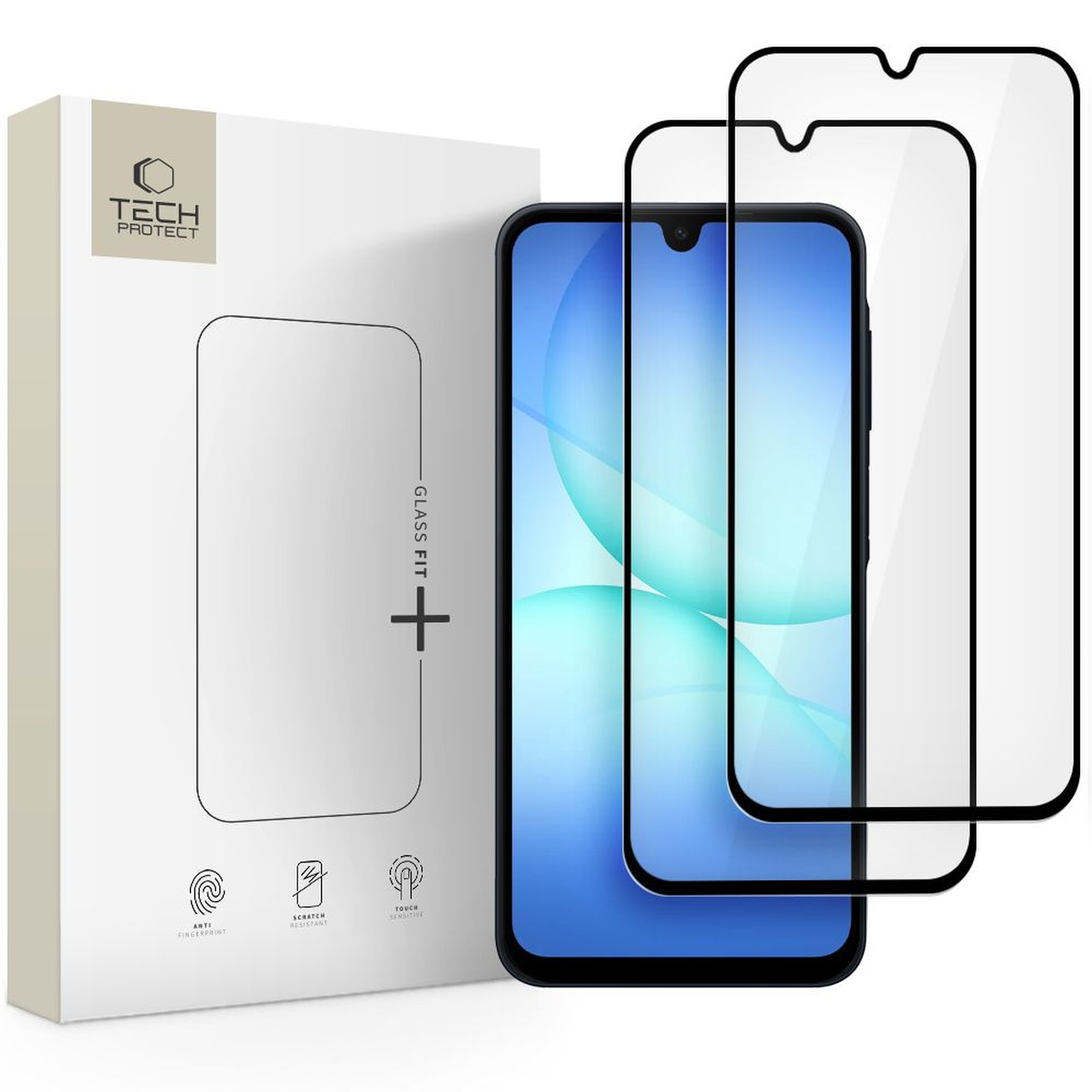 Szkło hartowane na Samsung Galaxy A16 4G / 5G / A26 5G / A17 4G / 5G Glass Fit+ czarne – 2 szt.