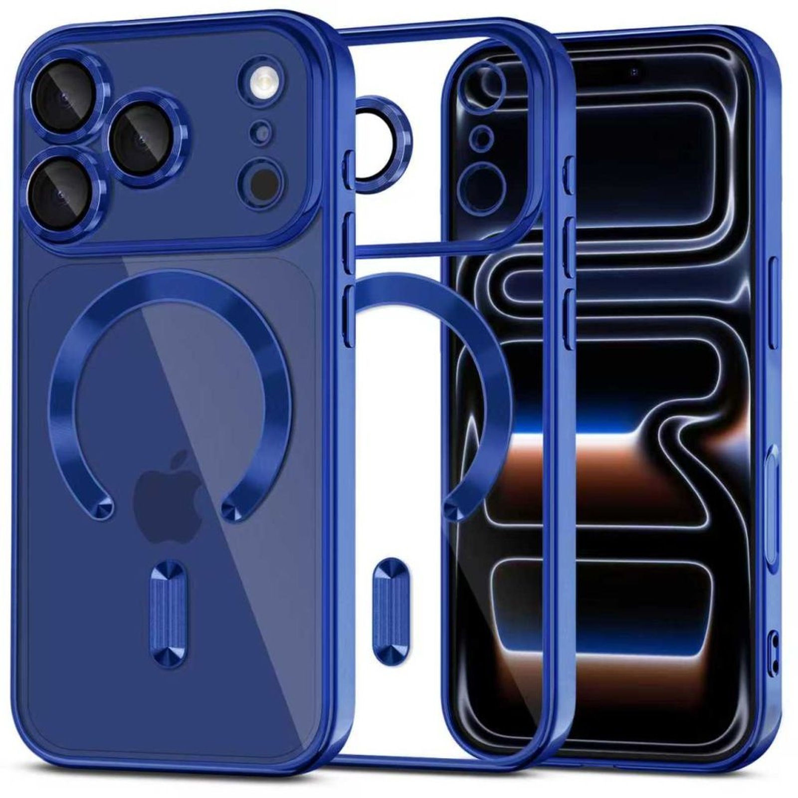 Etui pokrowiec na iPhone 17 Pro MagFlex MagSafe – przezroczysto-granatowy Etui pokrowiec na iPhone 17 Pro MagFlex MagSafe – przezroczysto-granatowy