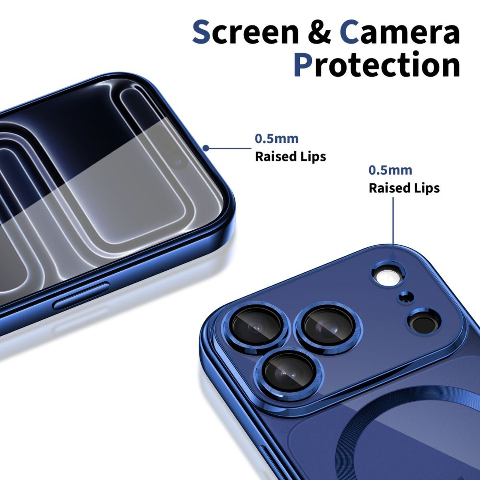 Etui pokrowiec na iPhone 17 Pro MagFlex MagSafe – przezroczysto-granatowy Etui pokrowiec na iPhone 17 Pro MagFlex MagSafe – przezroczysto-granatowy