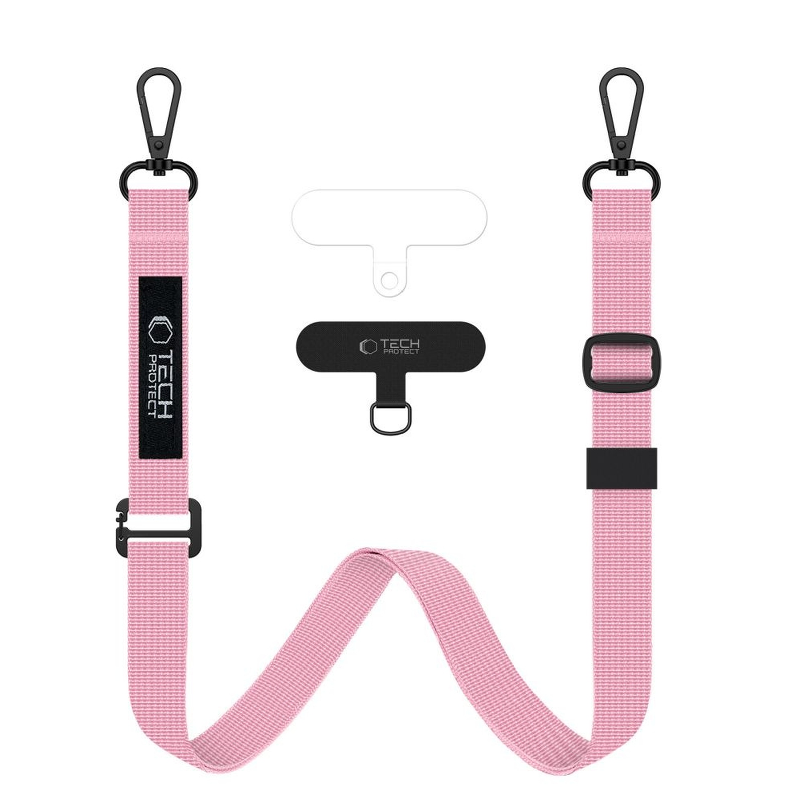 Smycz 2w1 do etui smartfona na szyję nadgarstek Rope Crossbody – różowa Smycz 2w1 do etui smartfona na szyję nadgarstek Rope Crossbody – różowa