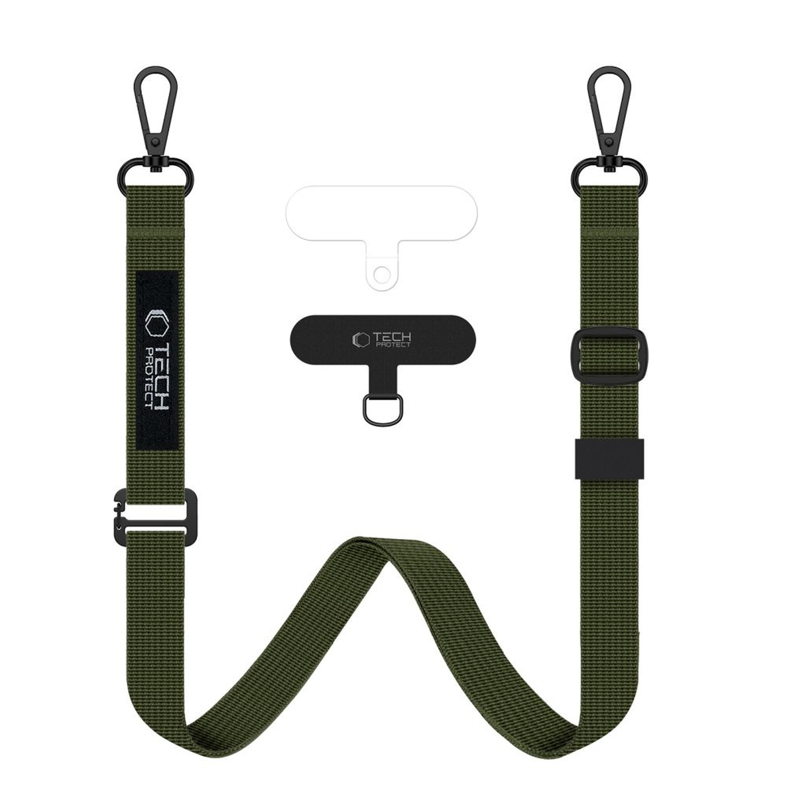 Smycz 2w1 do etui smartfona na szyję nadgarstek Rope Crossbody – oliwkowa