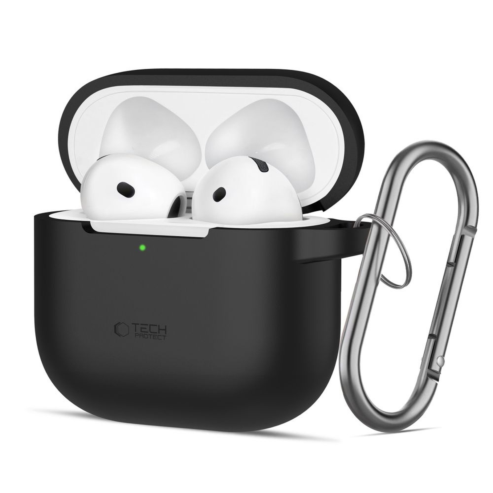 Etui pokrowiec na Apple AirPods 4 Silicone Hook – czarne