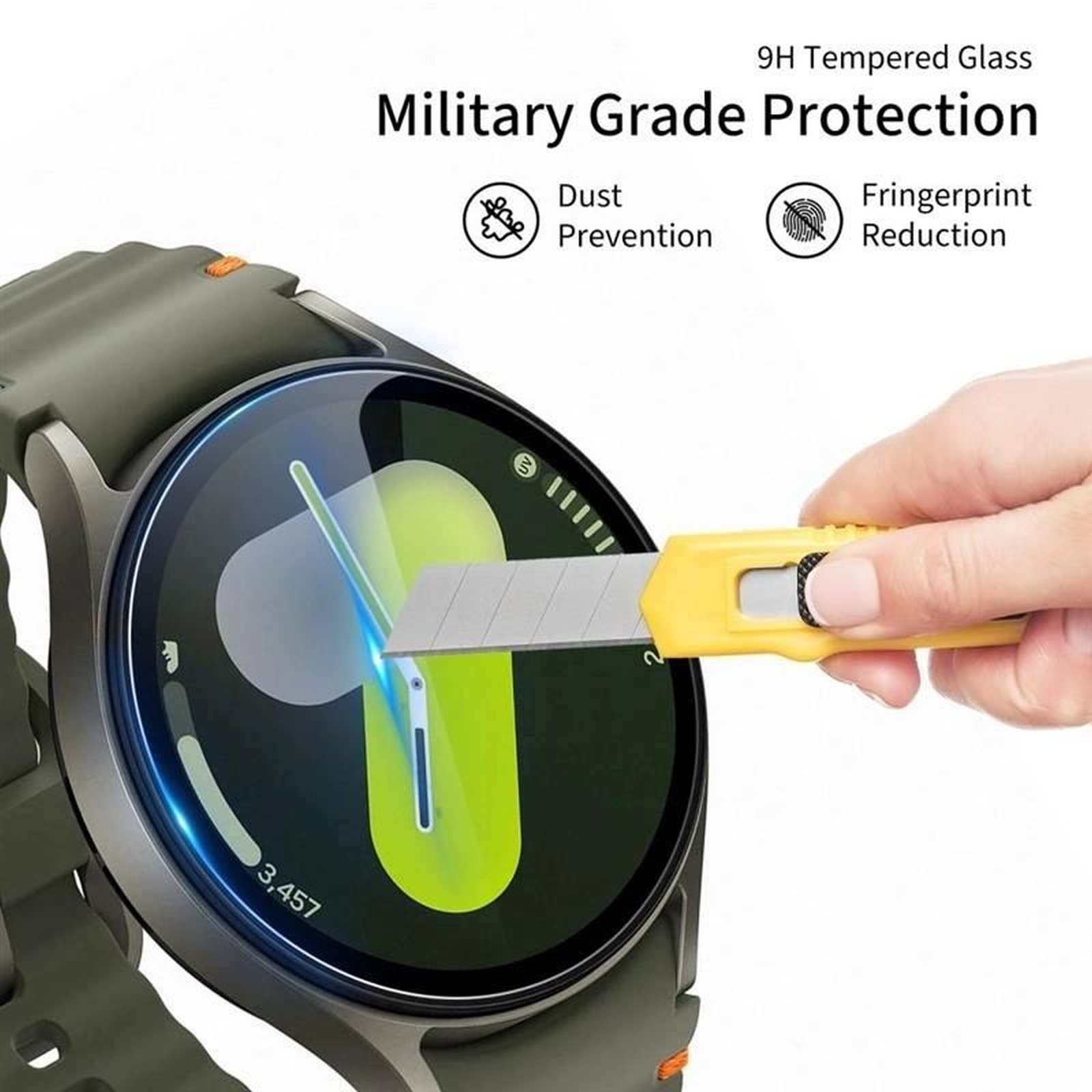 Szkło hartowane na Samsung Galaxy Watch 8 40 mm Glass Fit+ przezroczyste – 2 szt.