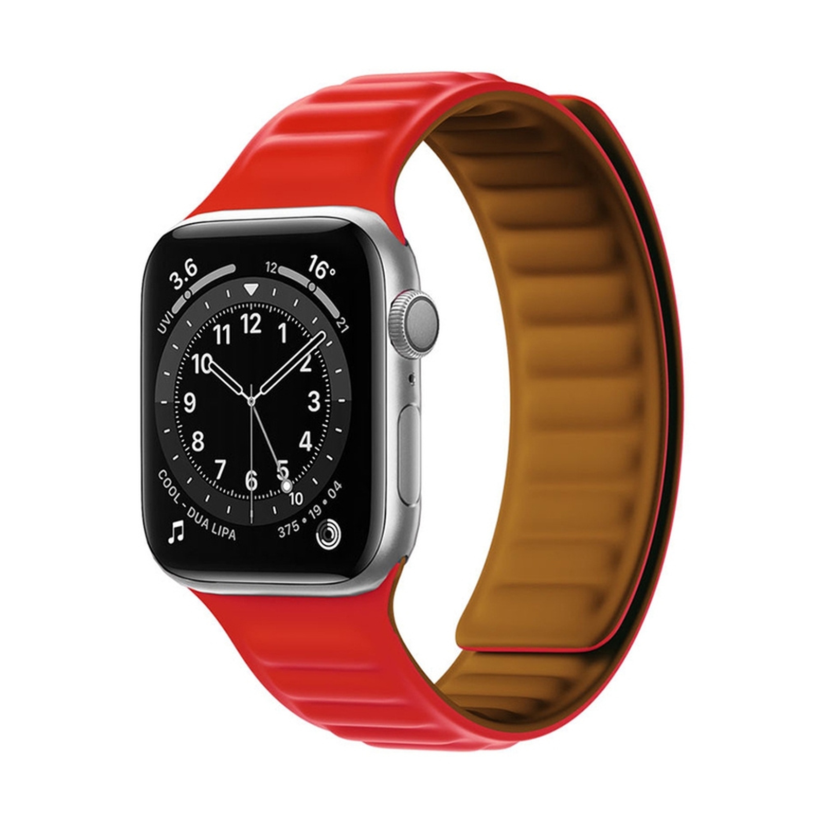 Pasek magnetyczny opaska bransoleta do Apple Watch 41 mm – czerwony