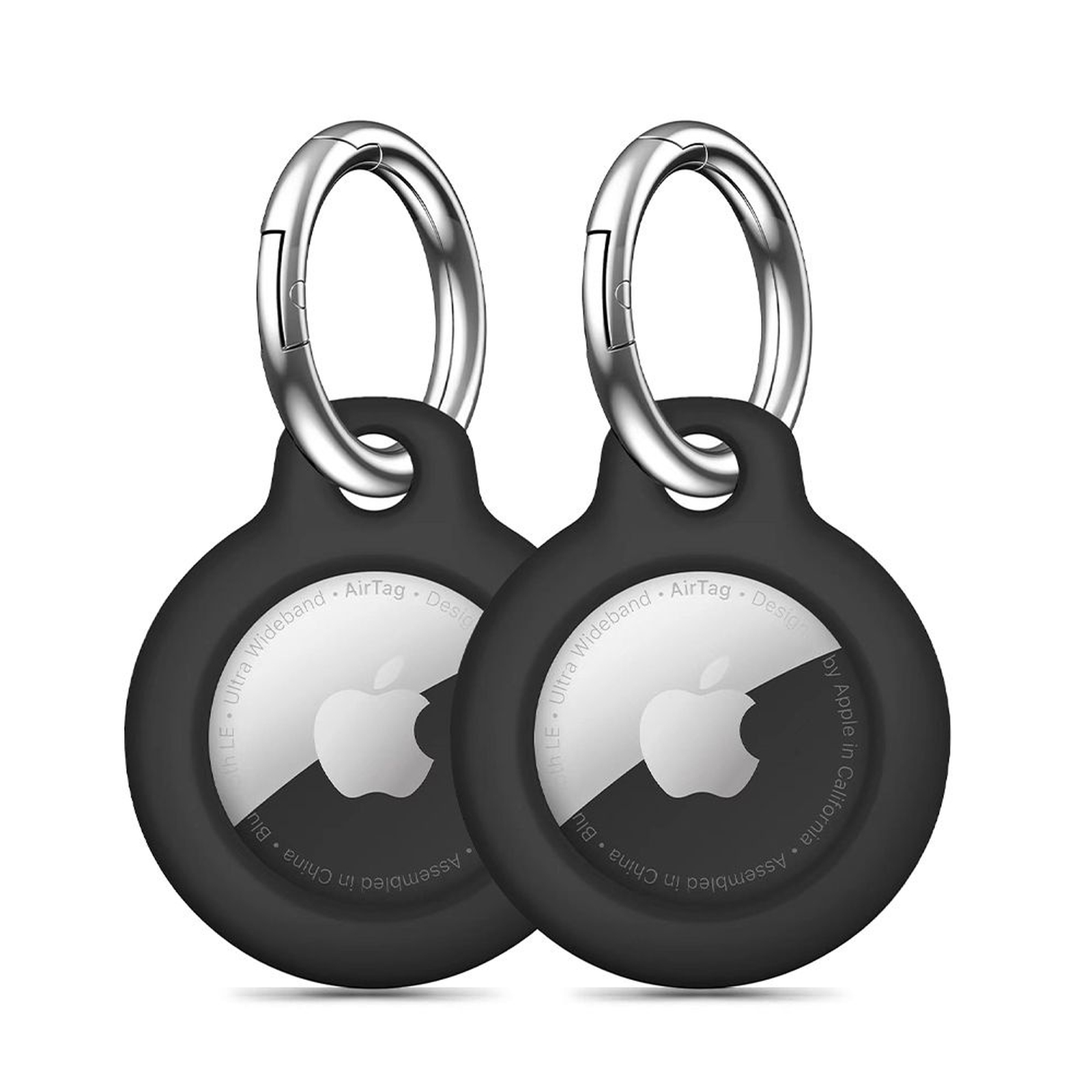 Etui brelok na lokalizator Apple AirTag czarny – 2 szt. Etui brelok na lokalizator Apple AirTag czarny – 2 szt.