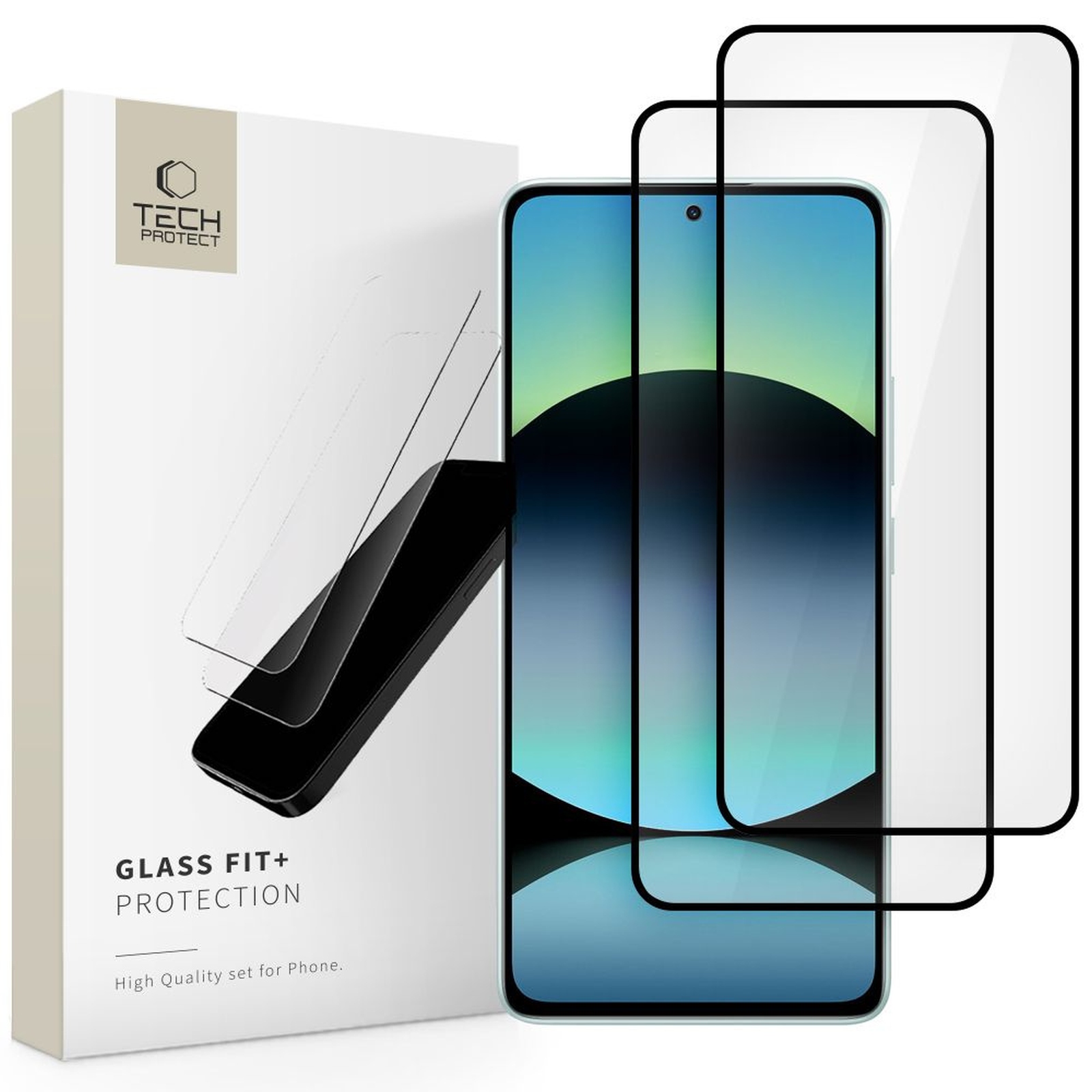 Szkło hartowane na Xiaomi Redmi Note 14 4G / 5G Glass Fit czarne – 2 szt. Szkło hartowane na Xiaomi Redmi Note 14 4G / 5G Glass Fit czarne – 2 szt.