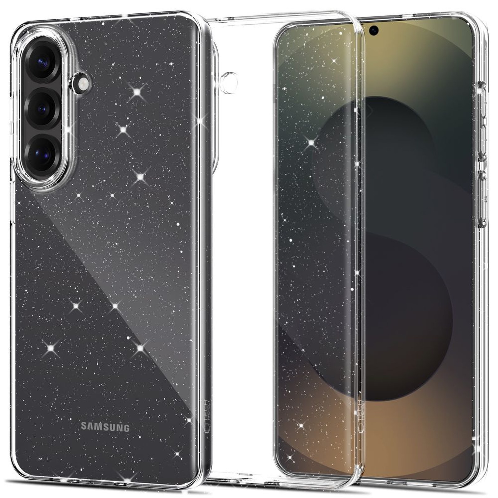 Etui pokrowiec na Samsung Galaxy S26 FlexAir – przezroczysto brokatowy