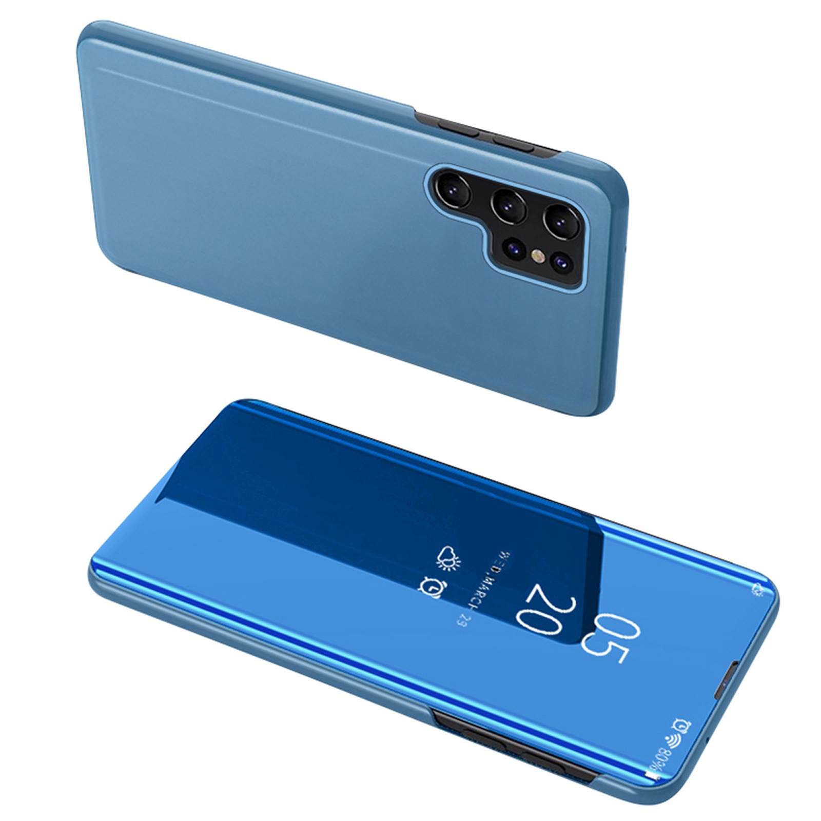 Etui pokrowiec do Samsung S24 Ultra z klapką Clear View Case – niebieski Etui pokrowiec do Samsung S24 Ultra z klapką Clear View Case – niebieski