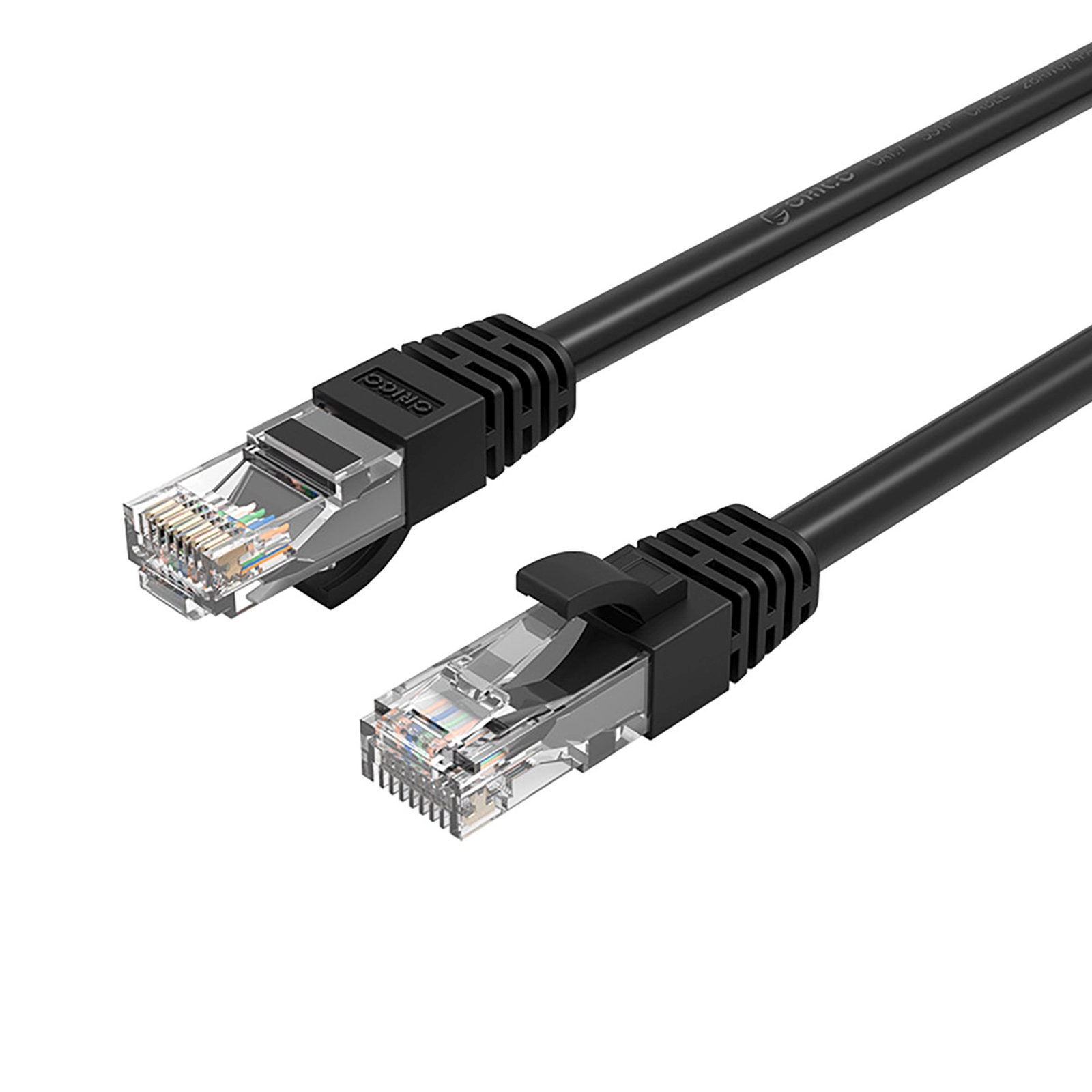 Kabel sieciowy Ethernet CAT6 1000Mbps RJ45 internetowy LAN okrągły 2 m – czarny