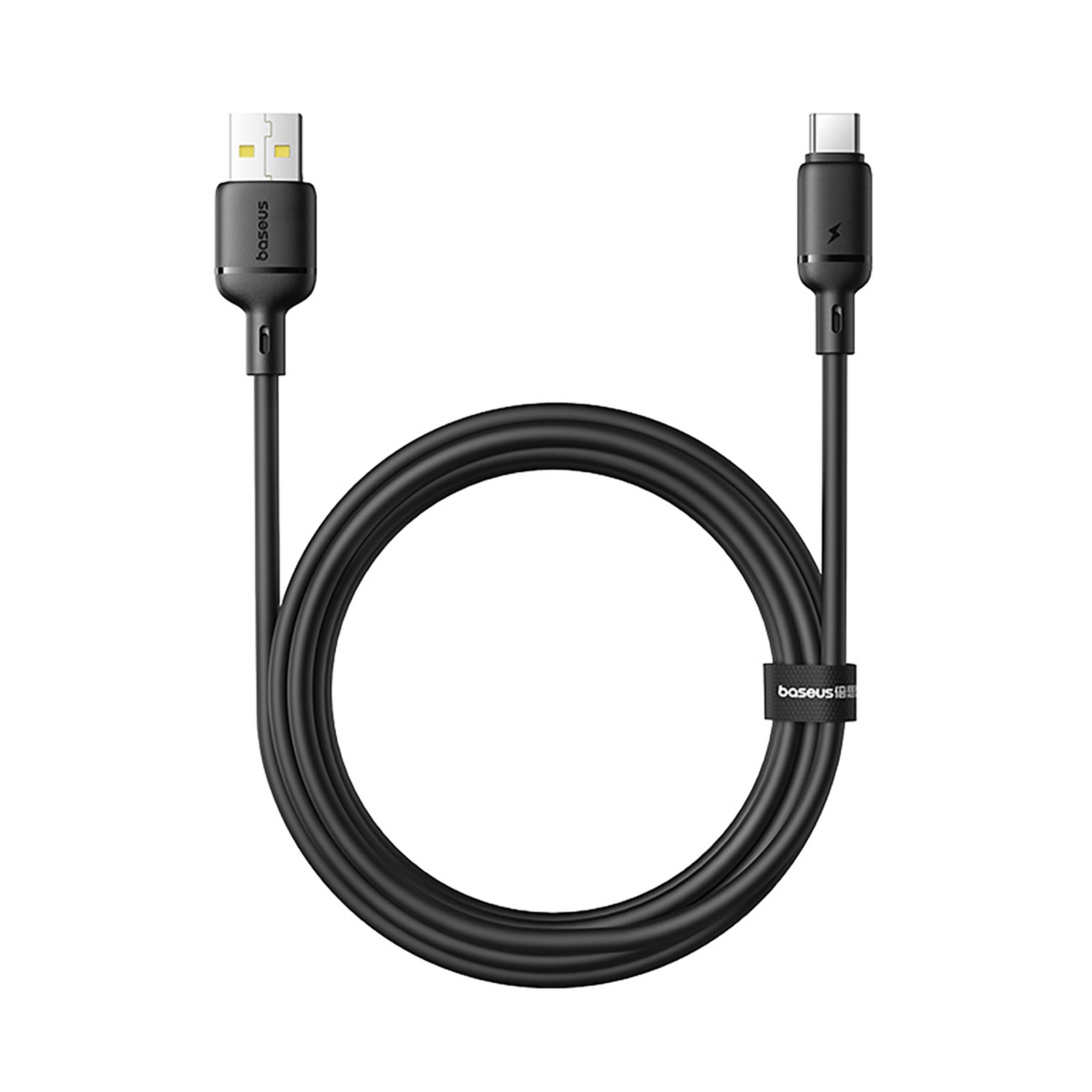 Kabel przewód USB-A – USB-C Silky 3A 1m – czarny