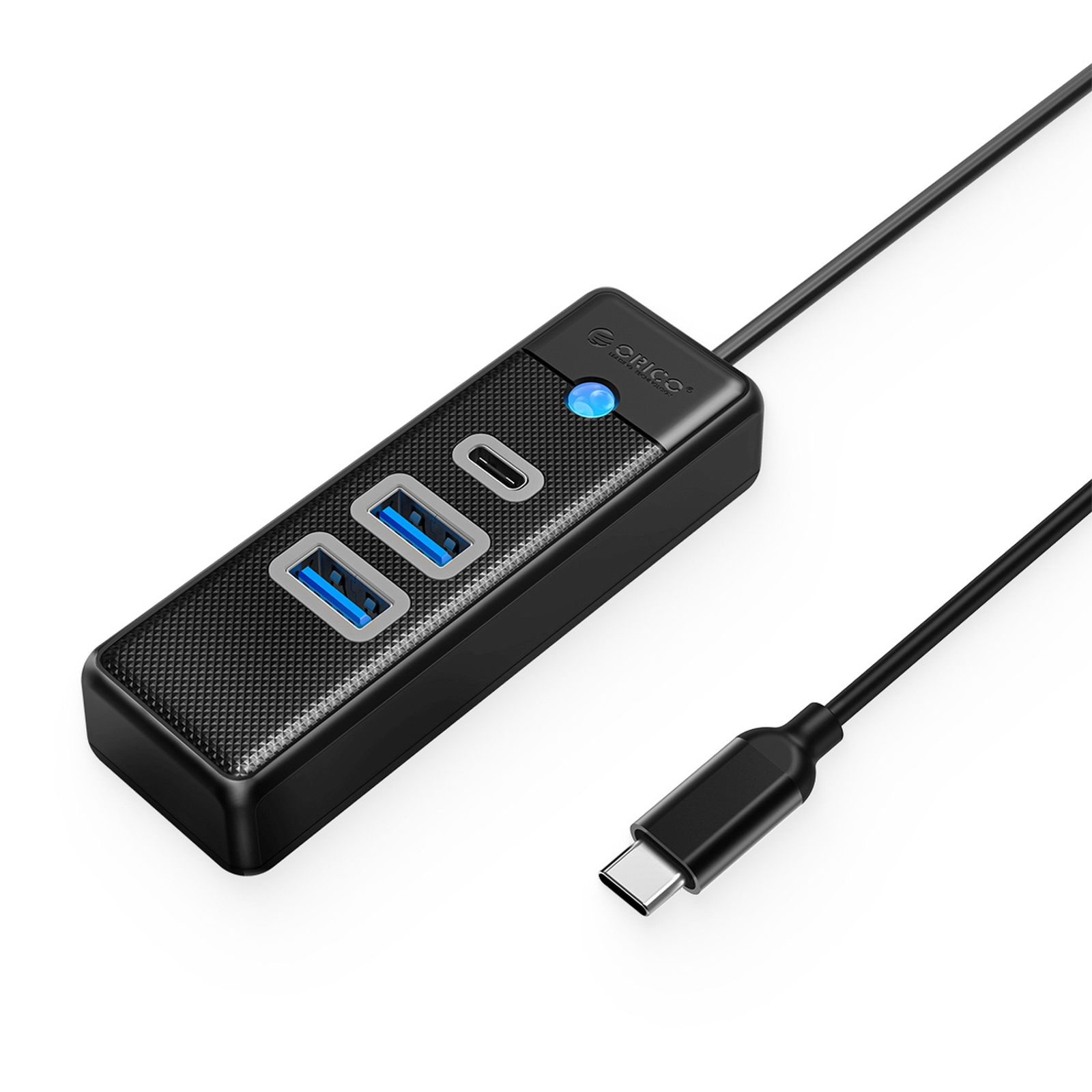 HUB rozdzielacz 3-portowy USB-C – USB-A USB-C 0.15 m – czarny HUB rozdzielacz 3-portowy USB-C – USB-A USB-C 0.15 m – czarny