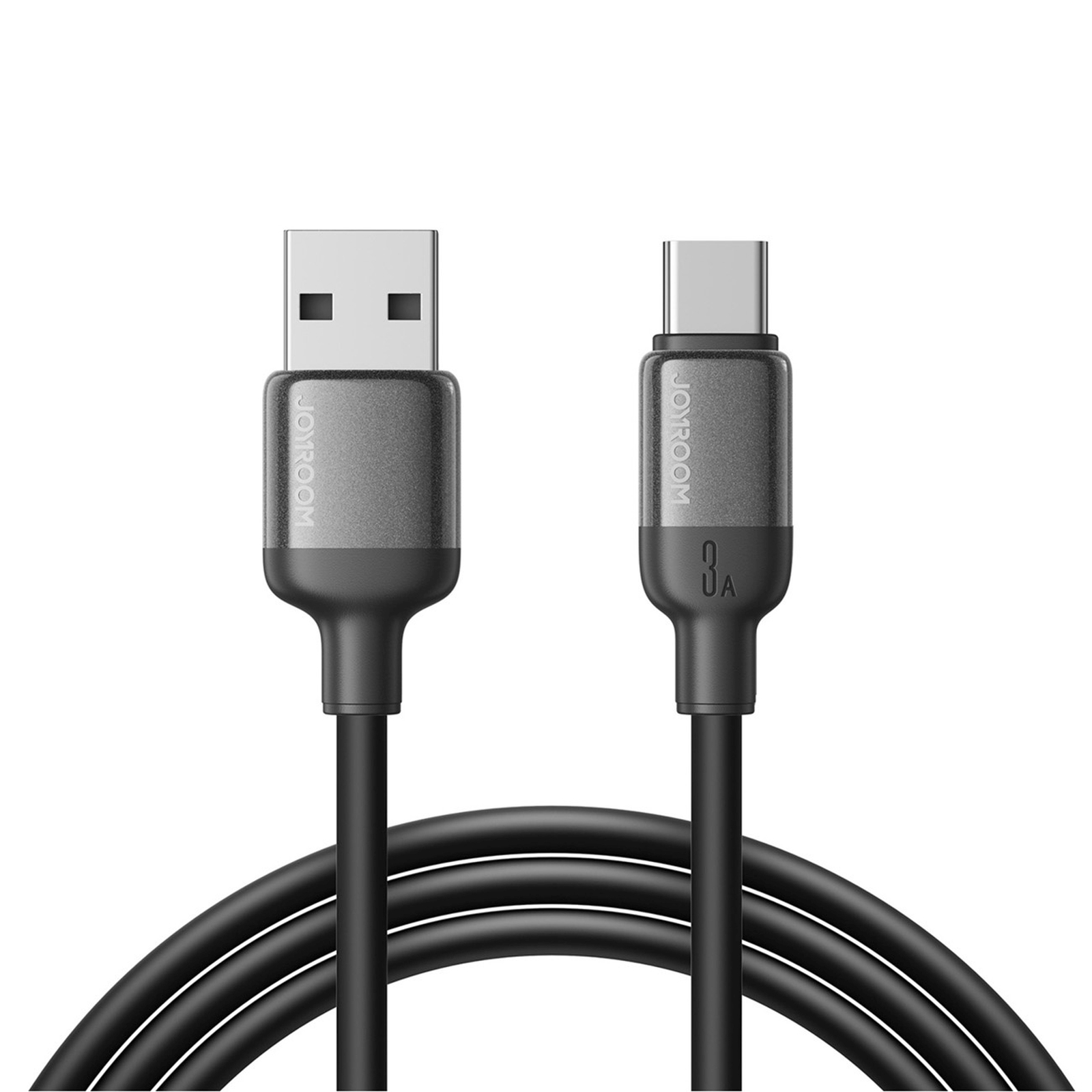 Kabel przewód USB-A – USB-C Lively Series 3A 1.2 m – czarny