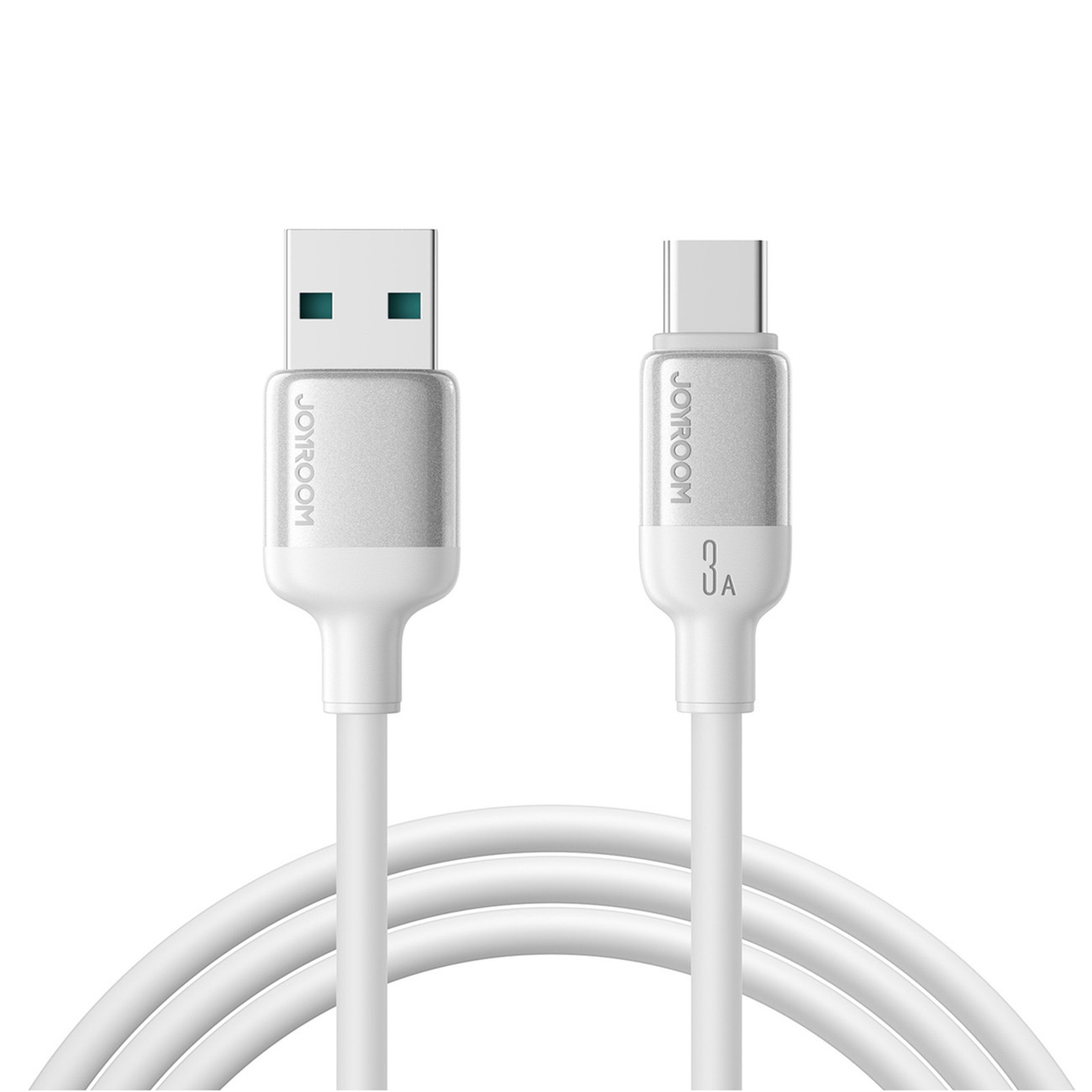 Kabel przewód USB-A – USB-C Lively Series 3A 1.2 m – biały