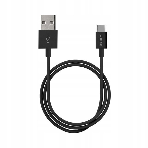 Kabel przewód USB-A – USB-C 1m – czarny
